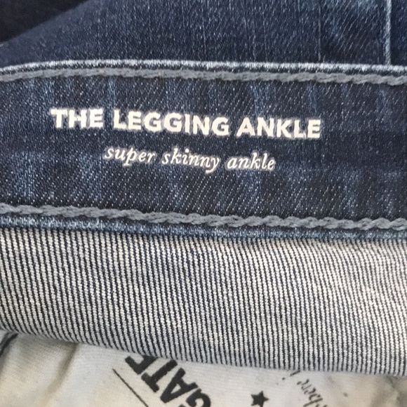 AG ADRIANO GOLDSCHMIED Blue Distressed The Legging Ankle Skinny Jeans Size 27R - Picture 8 of 10